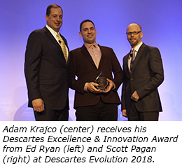 Adam Krajco receives his award