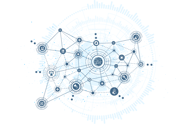 stylized world map showing the GTI trade automation solutions for optimizing duty and tariffs