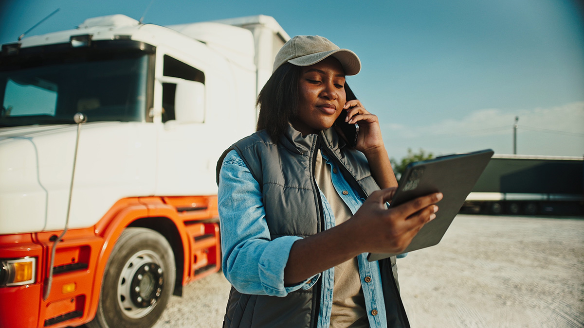 Delivery driver uses mobile devices to capture field data