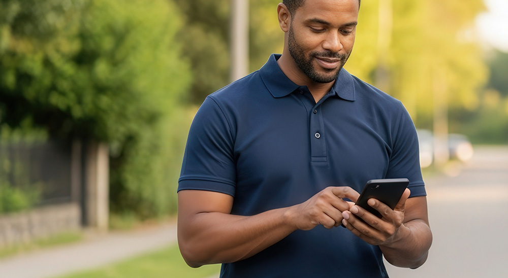 Beverage merchandiser uses routing app on mobile device in the field