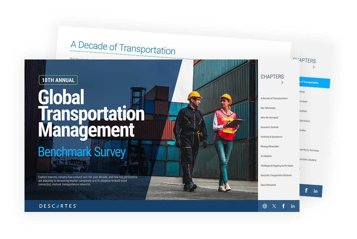 Cover page of the 2026 Transportation Management Benchmark Survey