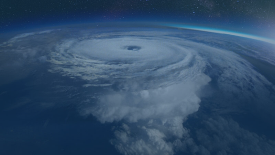 Large storm representing economic threats