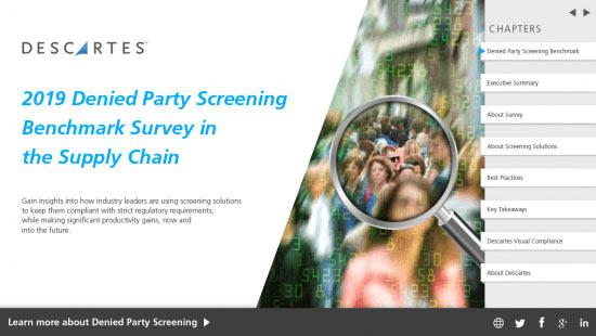 wp denied party screening benchmark survey supply chain 2019