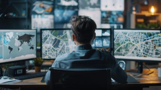 Planner views routes on multiple screens