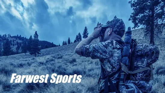 Farwest Sports logo with an outdoors background
