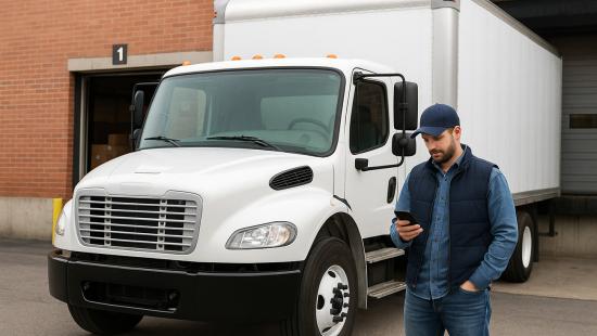 driver with his truck
