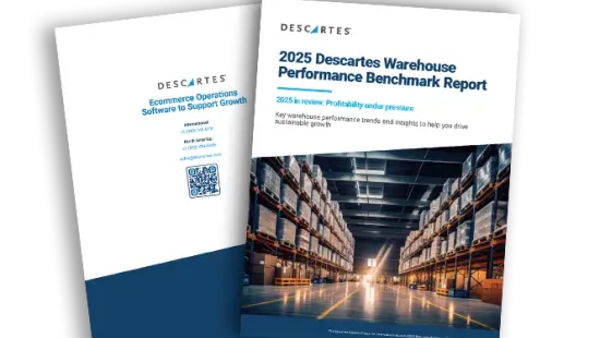 Cover of Descartes 2025 Warehouse Performance Benchmark Report