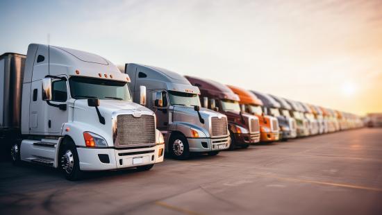 Line of Trucks