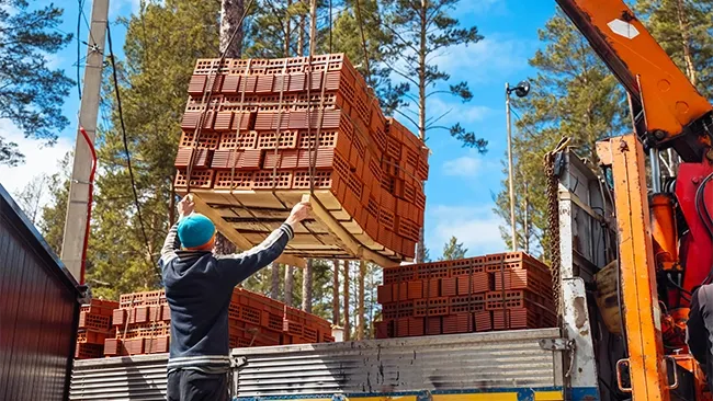 building supply truck