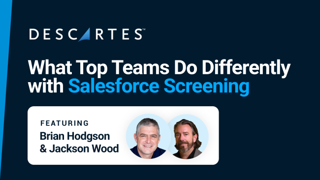 Brian Hodgson and Jackson Wood, examine patterns emerging across Salesforce denied party screening customer case studies
